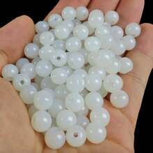 100pcs Round Frosted AB Glass Beads With Holes - Available In 8mm Size, Sparkling White Glass Beads With AB Plated Beads, Suitable For Loose Bead Design, Perfect For Jewelry Making, Including Beads For Bracelets And Necklaces ﻿ - Multicolor - View 10