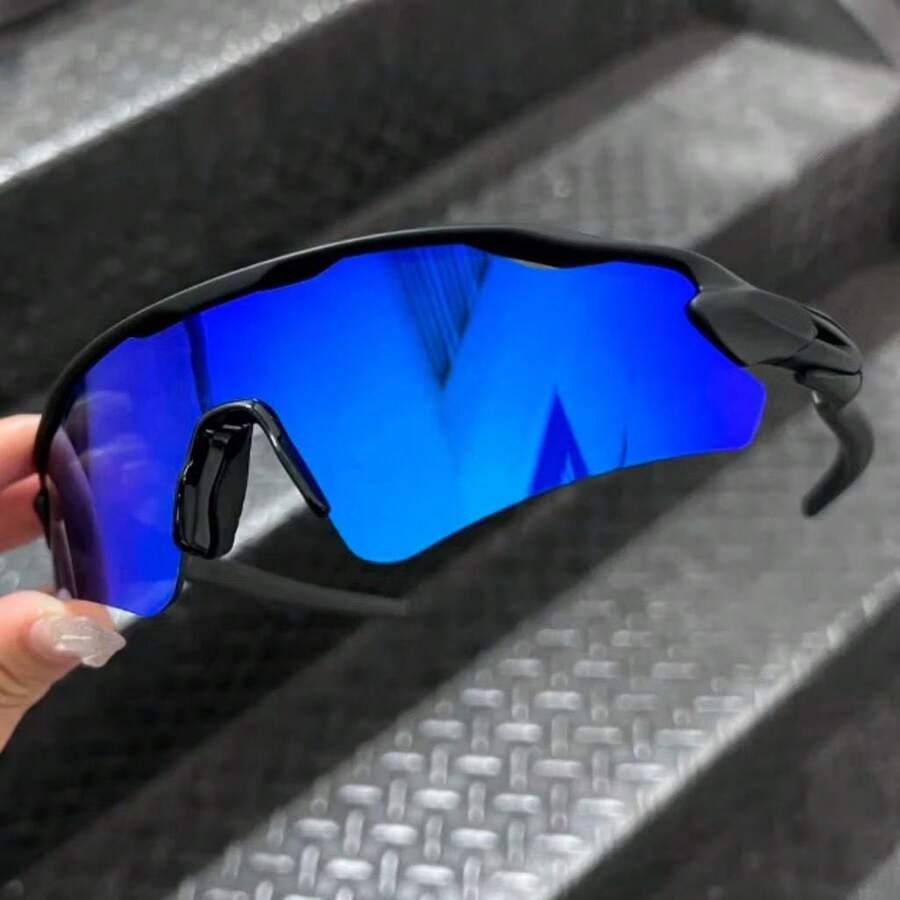 Unisex , Suitable For Use During Sports, With Polarized Lenses. - 黑/藍 - 查看 1