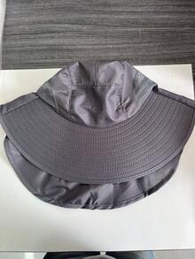 1 pieza Sombrero de ala ancha unisex, transpirable y de secado rápido, adecuado para pesca, camping, senderismo y actividades al aire libre - Hecho de poliéster, disponible en 4 colores: gris, negro, caqui, gris oscuro - A - Ver 13