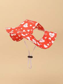 1 pièce Chapeau de soleil anti-vent mignon en polyester avec trous pour les oreilles, réglable, convient pour les petits chiens de compagnie à porter à l'extérieur toute l'année - Multicolore - Voir 5