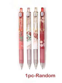 Bộ 4 bút bi đen, thiết kế hoa, ngòi bấm 0.5mm, dễ thương và đẹp mắt, thích hợp cho văn phòng, học tập và cho phái nữ. - Hoa hồng - Xem 6