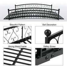 6 FT Metal Garden Bridge - Decorative Footbridge With Siderails, 660 LBS Weight Capacity, Outdoor Foot Bridge For Backyard, Creek, Stream, Pond (Black) - 6 FT - View 4