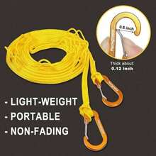 Portable Travel Clothesline, Windproof Clothes Laundry Line With Clothespins Hang Holes, Indoor Outdoor Clothes Drying Rope Hotel, Backyard, Cruise , Camping Yellow, 12.5 Ft - Yellow + 12.5 Ft - View 4