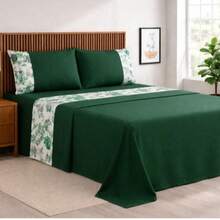 Alegra 400 Thread Count Silk Touch 4-Piece Sheet Set For Double/Queen/King Sizes - Premium Comfort - Jasmine Garden - View 1