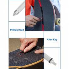 YOUSHARES Skateboard Tool, T-Bone Roller Skate Tool New, Multi T Tool For Skateboard T-Type Tool (Black) - A Tool - View 6