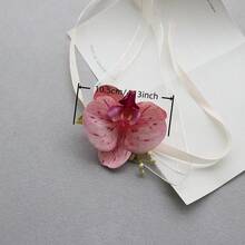1件粉色欧式新娘腕花，婚礼装饰花环，适合婚礼、派对、宴会、舞会、旅行、周年纪念日等场合，夏季、海滩 - 淺粉色 - 查看 3