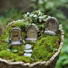 3pcs/Set Handmade Resin Mini Fairy Garden Gate Decor, Realistic Tiny Wooden Door Frame Accessories, Suitable For Bonsai, Glass Garden And Micro Landscape, Suitable For Easter And Zen Garden Display, Fairy Garden Accessories, Bonsai Decor, Rustic Charm, Fantasy Design, Fine Sculpture, Art Decor, Mini Decoration - Garden Gate - View 5
