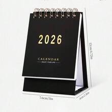 1 pezzo Calendario da scrivania compatto minimalista Morandi 2026, calendario da scrivania portatile in colore solido con design in lamina d'oro, calendario accademico da luglio 2025 a dicembre 2026, calendario da tavolo pieghevole piccolo e semplice, materiale in carta resistente, ornamento da scrivania multifunzionale per pianificazione quotidiana per casa, ufficio e scuola - Multicolore - Visualizzare 16