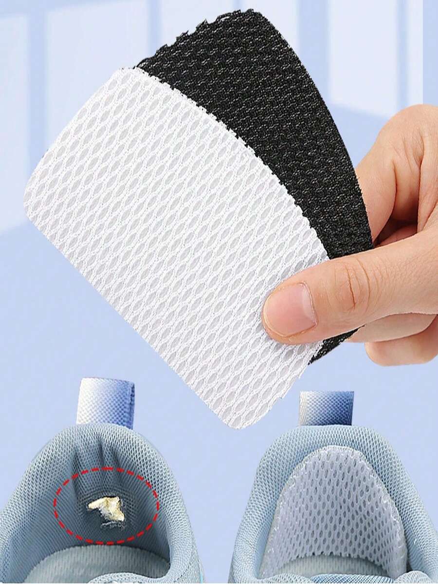 2/4pcs Mesh Sneaker Heel Grips, Self-Adhesive Shoe Heel Protectors, Sports Shoes Heel Care Products,Shoe Rack,Storage Saver,Outdoor,Garden,Travel Essential,Portable,Beach Essential,Graduation Season,Commencement,Graduation Ceremony,Graduation Gift,Graduation Present,Graduation Gift,Graduation Present,Congrats Grad,Congratulations Graduate,Valedictorian,Finish School,Graduation Party - Rectangle - View 1