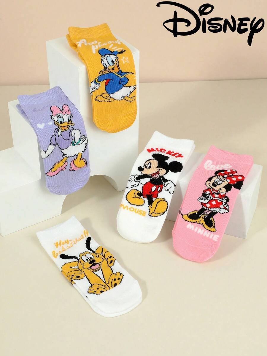 Disney 这款迪士尼女士袜子五双装,印有米妮、唐老鸭、黛丝和布鲁托的图案。适合日常穿着,居家和户外活动皆可穿着。 - 彩色 - 查看 1