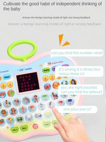 1 Pc Early Childhood Educational Tablet Learning Machine, Simulated Laptop With Display Screen, Educational Computer And Storytelling Device, Interactive Children's Toy, Suitable As Christmas Gift For Boys And Girls, Designed For Preschool Children, Ideal Back-To-School Gift - Multicolor - View 3