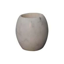 Bathroom Accessories - White Marble Bathroom Set Set Of 5 - White - View 6