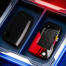 Bộ vỏ bọc chìa khóa xe hơi bằng sợi carbon ABS, kiểu dáng graffiti, phù hợp với các dòng xe Golf 7 MK7, Tiguan MK2, SEAT Ateca, Leon FR 2, Ibiza, Octavia. - Loại A - Xem 1