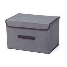 1/3Pcs Foldable Linen Storage Box With Lid & Handle, Baby Clothes Storage,Bedroom Wardrobe Sundry Storage, Multi-Purpose Storage Supplies (3 Colors) - Multicolor - View 9