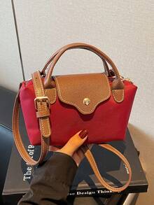 2026 New Arrival Fashionable Casual Retro Handbag, Women's Personalized Shoulder Bag, Mini Square Bag, Suitable For All Seasons - Burgundy - View 11
