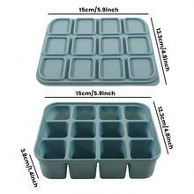 Silicone 12-Cube Ice Tray With Lid With Anti Odor Design Durable Cube Of Ice Tray Kitchen Tool Accessory For Summer Picnics Roostertail Mold Summer Beach Cooler Travel Essentials Cruise Equipment Vacation Stuff Kitchen Picnic Must Haves Camping - Multicolor - View 11