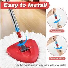 Adjustable Replacement Mop Handle 30 To 58 Inch Length Floor Cleaning Spin Mop Pole Stick With American Screw Thread Fit For Spin Mop Heads Not Included - 1 - 查看 4