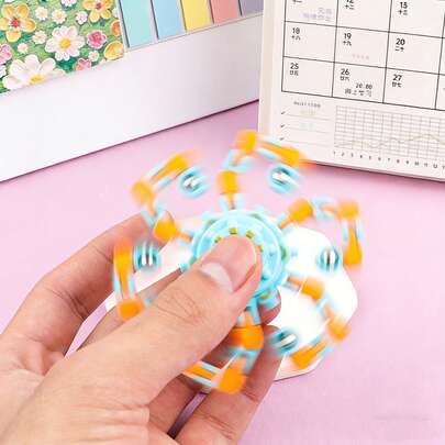 Transformable Mechanical Chain - Cool Decompression Toy, Children's Intelligent Rotating Finger Spinner, Random Color