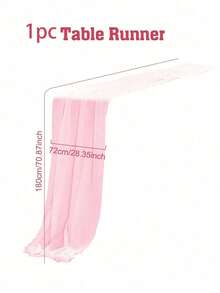 1/5 pièces Ensemble de chemins de table en mousseline de soie beaux, comprenant rose clair, blanc, rose foncé, vert foncé, convenant pour la réception de mariage, la décoration de la douche de mariée, les fournitures de la douche de bébé, la décoration de la fête d'anniversaire, la décoration de la table, la décoration de la table à manger, la décoration de mariage, la décoration intérieure, la décoration de la maison, la décoration de la fête de vacances - Multicolore - Voir 21