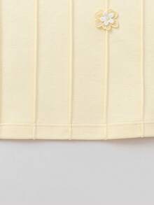 Balabala Áo thun cotton cho bé gái 2026, áo tay ngắn mềm mại, thoáng khí, áo mùa hè nhẹ nhàng, kiểu dáng thường ngày. - màu trắng vani - Xem 5