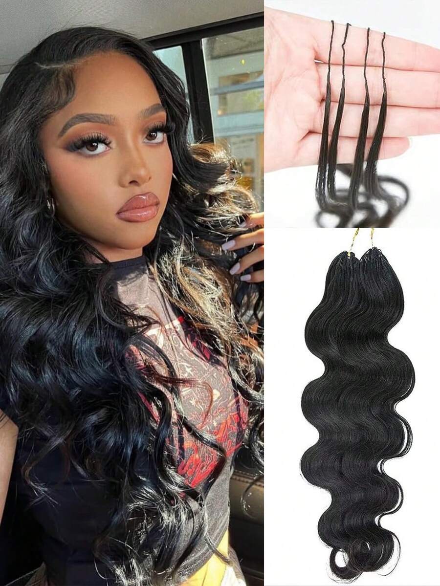 Burmese Curly With Spiral End Feather Crochet Human Hair Knotless Pre-Separated Feather Human Hair Crochet Bundles 3C4A Lightweight Reusable Remy Hair Extensions For Women Natural Black Color - SNatural - 查看 1