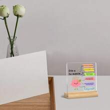 1pc Acrylic Desk Plate With Wooden Stand, "Thank You Boss" Decorative Name Plate, Gift For Boss And Leader, Suitable For Office And Home - 1PC - View 6