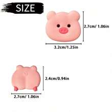 1/2 Cute Pig Head/Pig Butt Car Air Vent Decor, Car Fragrance Decor, Suitable For Male And Female Vehicles - Multicolor - View 7