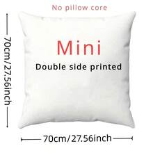 1pc Customization Allows You To Send Your Favorite Photos To Customize A Modern Style Custom Square Pillowcase (Excluding Pillow Core, Personalized Photo And Text Design, Hand Wash Only, Fun Theme, Short Plush Fabric, 100% Polyester Fiber, Unique Birthday And Anniversary Gift Photos And Text Customization). - Blue Throw Pillow, Customizable On Both Sides. - View 2