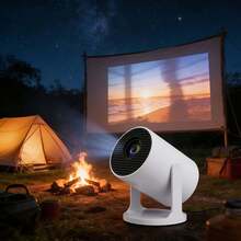 Minipoyector de video GAWFOLK 4K 1280x720P Android 11 con WiFi de banda dual, proyector para teatro en casa portátil con control remoto - Ver 9