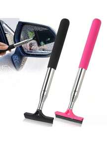 1 pieza Limpiaparabrisas retráctil multifuncional para espejo retrovisor de coche, cepillo extensible para limpiar ventanas - Talla única para todos - Ver 1