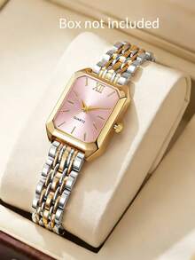 1 chiếc đồng hồ thạch anh cổ điển sang trọng, mặt vuông, dây đeo bằng thép không gỉ, phù hợp cho thanh thiếu niên, các bữa tiệc, một món quà hoàn hảo (không bao gồm hộp đồng hồ). - Nhiều màu - Xem 16