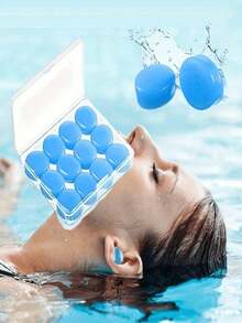 Bộ 12/6/1 nút bịt tai ngủ bằng silicon tái sử dụng, chống ồn, mềm mại và thoải mái, vừa khít với ống tai, giảm tiếng ồn, thích hợp cho văn phòng yên tĩnh, học tập, đi máy bay, đi tàu cao tốc, ngăn ngừa ngáy ngủ, giảm tiếng ồn, ngủ tại nhà. - A - Xem 3