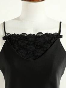 1件女士优雅黑白花卉蕾丝可拆卸领子 - 彩色 - 查看 6