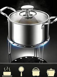 1 pieza Rejilla plegable de acero inoxidable para cocinar huevos al vapor, rejilla de cocina multifuncional para cocinar al vapor, rejilla para cocinar pan al vapor, rejilla resistente al agua para cocinar verduras al vapor, muy adecuada para cocinar huevos, pan, pescado, dumplings, patatas, batatas, maíz, etc. - Multicolor - Ver 3