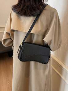 Women's Fashion Crossbody Bag, Suitable For Daily Commute, Travel, Shopping, And Strolling - Black - View 5