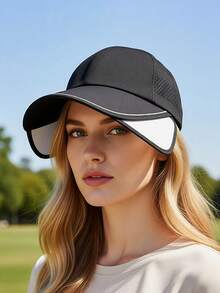 Mũ lưỡi trai nữ nhẹ, nhanh khô, co giãn, vành rộng, che nắng, thoáng khí, thích hợp cho mùa hè. - Mũ lưỡi trai chống nắng có thể thu gọn - Xem 4