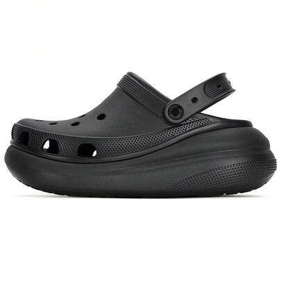 Crocs Sandalias tipo zuecos acolchados unisex, cómodas sandalias casuales para interiores/exteriores y playa, 207521-001