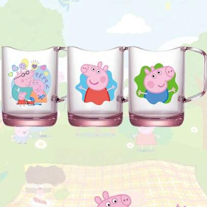  1pc Peppa Pig Mouthwash Cup Plastic Cup Tooth Brush Cup, The Best Holiday Gift For Good Friends, Party Atmosphere Decoration, Perfect Party Decoration, Home Decoration Decorations, Perfect Room Decoration, Christmas Gifts, Valentine's Day, Ideal Friend Gifts Are Suitable For Birthday Celebrations, Souvenirs Women's Souvenir,Cute Aesthetic, Valentine Day, Gifts, Decorations, Home Decor,Valentines Gifts