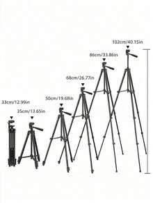 Portable Aluminum Alloy Extendable Tripod - Universal Smartphone And DSLR Camera Stand, Suitable For Outdoor Photography, Selfie, Live Streaming - A - View 7