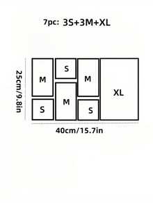 10/9/7/6/4/1件透明化妝品收納抽屜，適用於梳妝台，包含4種不同尺寸的塑膠盒，分類收納容器，化妝品收納，桌面收納空間，返校禮物 - 透明 - 查看 14