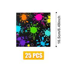 Colorful Graffiti Design Disposable Plate, Napkin And Cup Set, Plates, Napkins And Cups Party Supplies Suitable For 16 Guests, Disposable Paper Plates Party Tableware Suitable For Birthday, Wedding, Party, Family Picnic - Style 4 - View 8