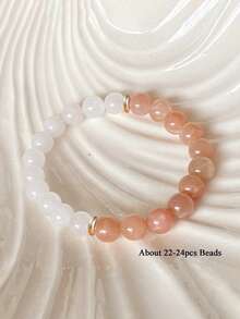 Moonstone & Sunstone Beaded Bracelet: Intuition, Inner Growth, And New Beginnings, Boho Style Handmade Gemstone Healing Jewelry For Women Men - Multicolor - View 8