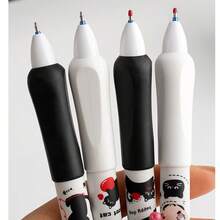 Hộp 4 bút bi nhiệt xóa được hình mèo dễ thương, thiết kế tiện dụng cho học sinh, mực xanh và đen có thể xóa được. - A - Xem 6