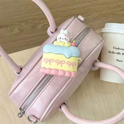 Cute Rabbit Portable Cake Earphone Case