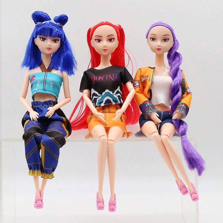 1件 Rumii Miraa And Zoey 韓國偶像團體角色可愛公仔收藏品 K-Pop 周邊禮物 - 彩色 - 查看 1