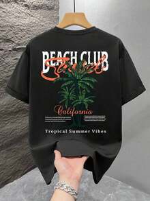 Camiseta de manga corta holgada con estampado de moda para hombres GRDR| Diseño exquisito| Esencial de verano| Fácil de combinar| Muestra tu estilo - Negro - Ver 3