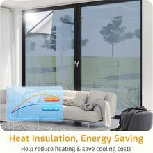 1 Roll One-Way Privacy Window Film, Blackout, Heat Insulation, Mirror Finish, Anti-Glare, UV Blocking, Transparent View From Outside But Not Visible From Inside, For Home & Office Use - Silver - View 9