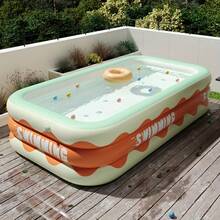 1pc Durable Thick PVC Inflatable Monster Design Swimming Pool, Fashionable Home Use Inflatable Pool - Easy To Install, No Electricity Needed, Perfect For Enjoying Summer Fun In Garden Or Backyard, Summer Pool Party - A - View 2