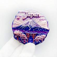 1个3D树脂冰箱贴，日本旅游纪念品，大阪山和服招财猫鸟居，京都樱花，东京北海道，磁性贴纸套装，墙面家居装饰磁性贴纸，厨房卧室橱柜艺术，南美旅行有意义创意小礼物 - 多色 - 查看 10