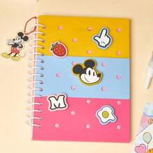 Miniso 迪士尼米奇奇妙美食洞设计笔记本，80页，可爱卡通内页，便携式日记本，甜蜜惊喜礼物，耐用材质（1本） - 長方形 - 查看 10